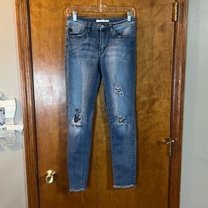 Kancan Light Wash Distressed skinny jeans